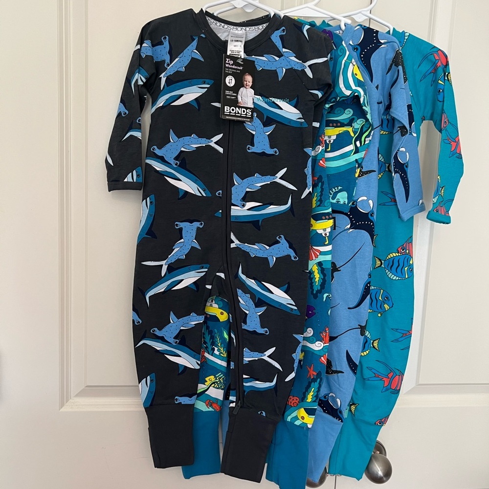 New Boys Bonds Wondersuit - Sharks